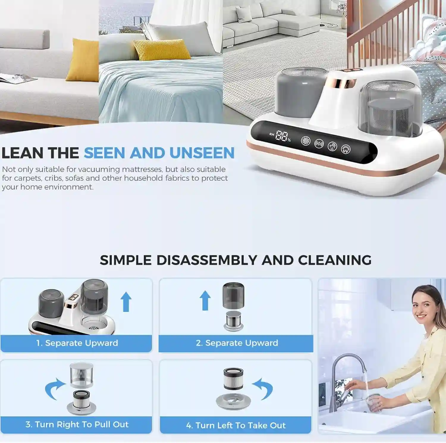 Limpieza de la taza de polvo