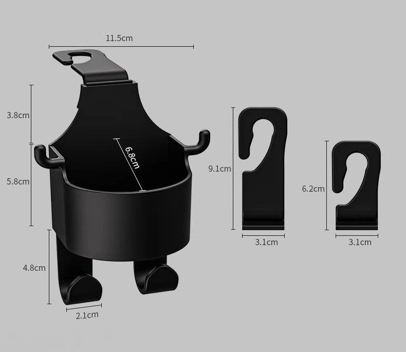 Porta vasos trasero auto